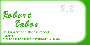 robert babos business card